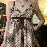Style Bow Strap Sling Vest Hottie Sexy V-Neck Doll Shirt Sleeveless Top