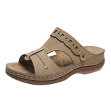 Women's Shoes And Slippers Wear 2025 Summer New Wish Fashion Round Head Comfortable Cool Stepping Line Casual
