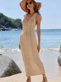 Beach Dress Knitted Sleeveless Vest Dress Bikini Shirt For