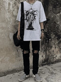 Men's Grunge Printed Short Sleeve Tee-Outfit