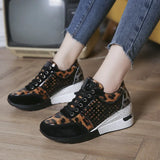 2025 New Ins Tide Large-Size Slope And Mesh Sneakers Women Cross-Lace Casual Single