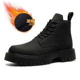Zingj Wind Ins Black Martin Boots Male Trend Autumn And Winter Tooling Locomotive Boots Korean Version High Gang