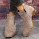 Martin Boots 2025 Autumn And Winter New Coarse And Side Zipper Large Size 43 Yards Women's Short