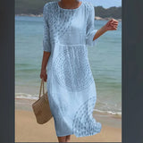 Spring And Summer New Short-Sleeved Casual Print Temperament Dress Dress Body Small Fresh Casual