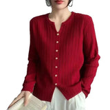 Design Sweater Coat Wearing Pure Autumn And Winter Korean 2025 Simple Knitted Bottom Shirt Temperament