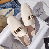 Half Slippers Women Wear Spring And Autumn New Flat Cool Drag Without A Back And Lazy Mule Shoes Size