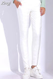 Pant for Women High Waist Elastic Elegant Casual Down Pants Women's Warm Velvet Pencil Classic Pants Thicken
