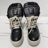 And Winter Guangzhou Shoes Leather Snake Skin Round Head Height Thick Sole Leisure Lace Upside Triangle Men's Board Shoes Large 48