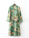 Women's Long-Sleeved Print Maid's Coat And Top