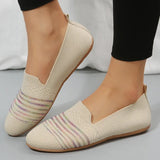 And South Korea's New Female Flying Flat-Soled Single Shoes Shallow-Mouthed Lazy Working Shoes Nude