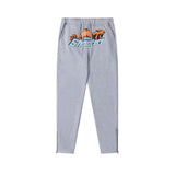 Rainbow Gradient Letter Tiger Head Printing Ins Trendy Sweater Trousers Jogging