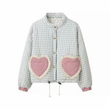 Explosion Women's Autumn And Winter New Street Fashion Splicing Lattice Cotton