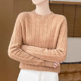 Girl Feeling Jasmine Sweater Knitted Retro Collar Top Autumn And Winter Thick Bottom Shirt