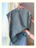 Chinese Chinese Style Young Style Buckle Improved Tang Shirt Jacket Woman 2025 Summer New Top