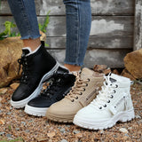 Shoes Children's Shoes 2025 New Winter Large-Size Casual Plus Velvet Winter Shoes Korean Version Of The Students' Women's Shoes High-Top