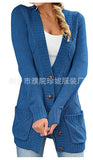 Long Coat Women's Long Dress Long Female Solid Color Mah-Button Cardigan Long-Sleeved British