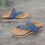 Sandals Women's Spring And Summer Fashion Casual Press Multi-Color Flat Bottom Women's Outer Wear Clip-To-Slips Half