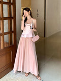 Xixi 2025 Summer Temperament With High Waist Chiffon Leisure Loose Broad Leg Trousers Skirts
