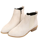 Martin Boots 2025 Autumn And Winter New Coarse And Side Zipper Large Size 43 Yards Women's Short