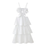 New French High-End Feeling Skinny Sexy Evening Dress Three-Dimensional Flower-Foldless Sleeveless Sleeveless Sleeveless