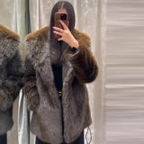 Women's Clothing Explosion Autumn And Winter Street Fashion Faux Fur Warm