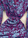 Printed Bodycon Party Dress Women Vintage V-Neck Long Sleeve High Waist Elegant Sheath Vestidos Spring Autumn
