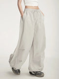 Zingj Wide-Leg Sweatpants Elastic Waist Logo Loose Versatile Air Pants Parachute Paratroop Cargo