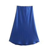 2025 New Tight Waist Simple Set Solid Color Lirt Solid Color Half Body