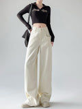 Zingj Wide Leg Jeans Female Spring And Autumn High Street Banana Pants Retro High Waist Straight Tube Loose Sense Drag The Floor