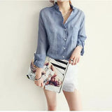 Women's New Women's Fashion Casual Cotton Shirts Women's Long Sleeves Loose Thin