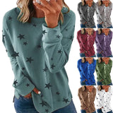 Loose Oversized Urban Leisure Long Sleeves T-shirt Printed