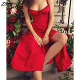 Women Summer Solid Color Long Dress Sleeveless Bandage Party A-line Dress for Cocktail Nightclub