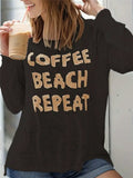 Collar Long Sleeve Side Open Letter Knitted Sweater Women Casual Long Sleeve