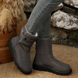 New Cloth In The Barrel Of Snow Boots Women's High-Top Waterproof Cotton Shoes Casual Short Cylinder Plus Velvet Large Cotton Boots