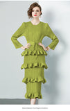 Folded Dress Woman 2025 New Design Feel Fat Mm Fashion Temperament Reduction Cake
