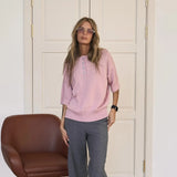 Button Polo Shirt Five-Sleeve Dopamine Loose Top Female Senior Feeling Lazy Wind