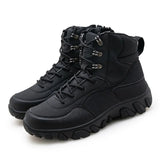 Men's Shoes Outdoor Work Boots Climbing Boots Autumn And Winter High Help Wear And Anti-Slip Hiking Cross-Country