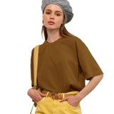 Hot Summer T-Shirt Women's Pure Cotton 16-Color Basic Loose Top Ins Soft