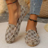 Color Cloth Lazy Man Flat Sole Single Shoes Women's Shallow Breathable Lazy Working