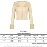 Zingj SUCHCUTE 2023 Streetwear Fashion Woman Cardigan Sweaters With Fur Trim Collar Korean Style Casual Female Cropped Sweater Knitted 1215-1-Outfit