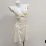 Pure-Style Sexy Breast Pad Ice Pyjamas Women 2025 New Summer Thin Sling Aja Symphouse