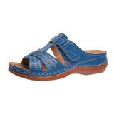 Women's Shoes 2025 Summer New Type Hollow Fish Mouth Slope And Magic Cool Slippers Women's Large Size Women's