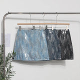Shooting Hot Girl High Waist A Word Lysing Skirt New Flash Short Skirt Anti-Walking Step Bag Hip Skirt