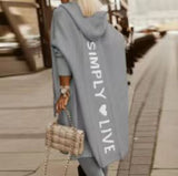 Sweater Cardigan Long Letter Knitted Loose Knit Coat Woman In Autumn/Winter