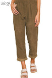 Autumn and Winter Wide Leg Pants Loose Fashion Women High Waist Casual Corduroy Pants Straight Trousers Joggers