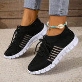 43-Yard Single-Shoe Lace Mesh Sneakers Women's Version Of Lightweight Flat-Bottomed Large-Size