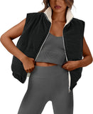 Ms. Autumn And Winter New Vest Lamb Zipless Double-Sided Warm Jacket