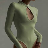 Zingj 2023 New Women's Ins Fashion Sexy Hot Girl Deep V Slim Slim Long Sleeve