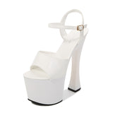 Zingj Hate Day High Nightclub Super High-Heeled Shoes Sandals Women's Work Shoes Runway Show Pole Dance Shoes Waterproof