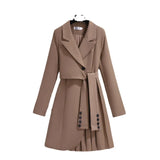 A Small Suit Dress Woman's Waist Thin Autumn French High-End Commuting Workplace Temperament Dress